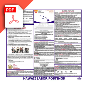 Hawaii Poster Labor Law Poster PDF Download