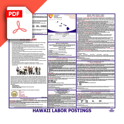Hawaii Poster Labor Law Poster PDF Download