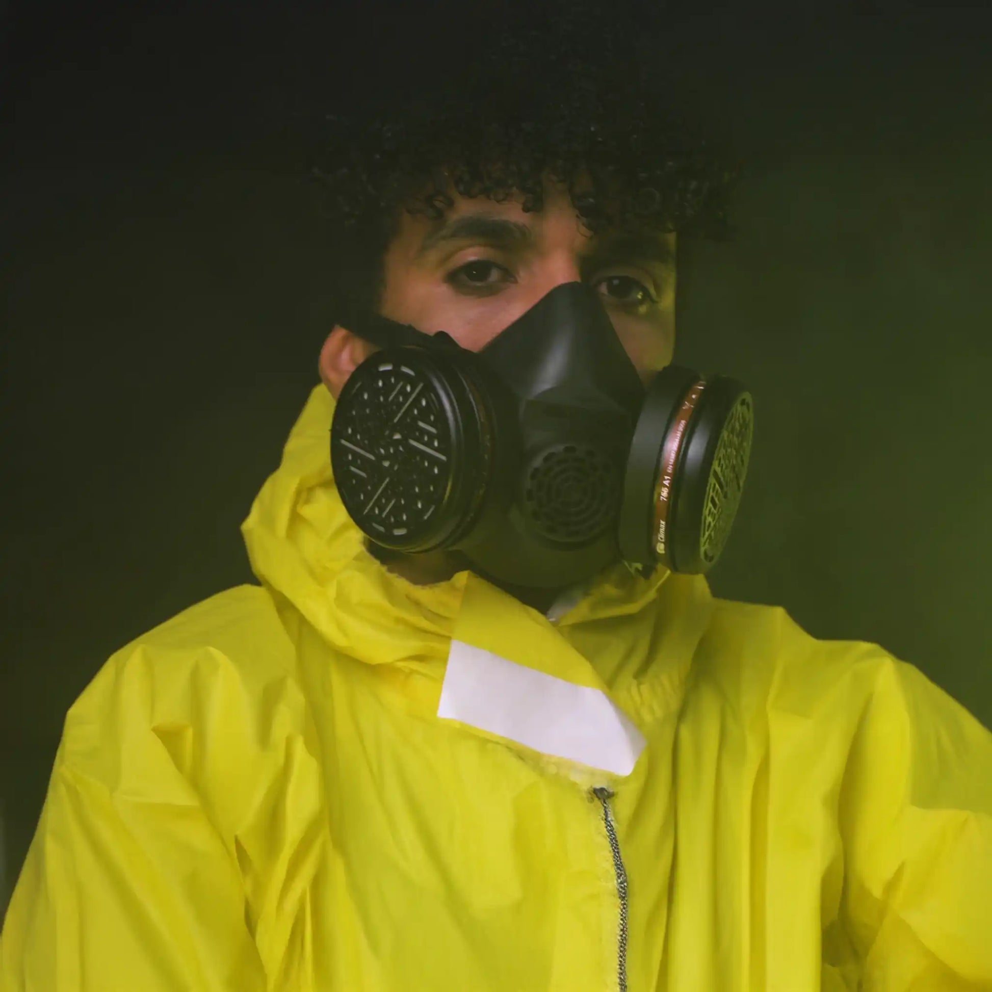 Hazard Communication Safety Streaming Man with Respirator