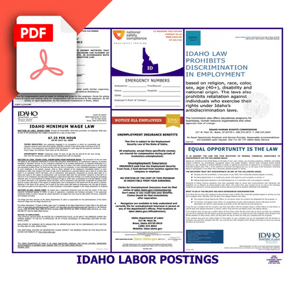 Idaho Labor Law Poster PDF Download
