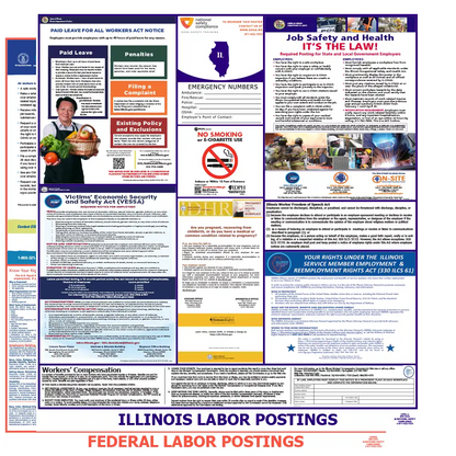 Illinois & Federal Labor Law Poster English