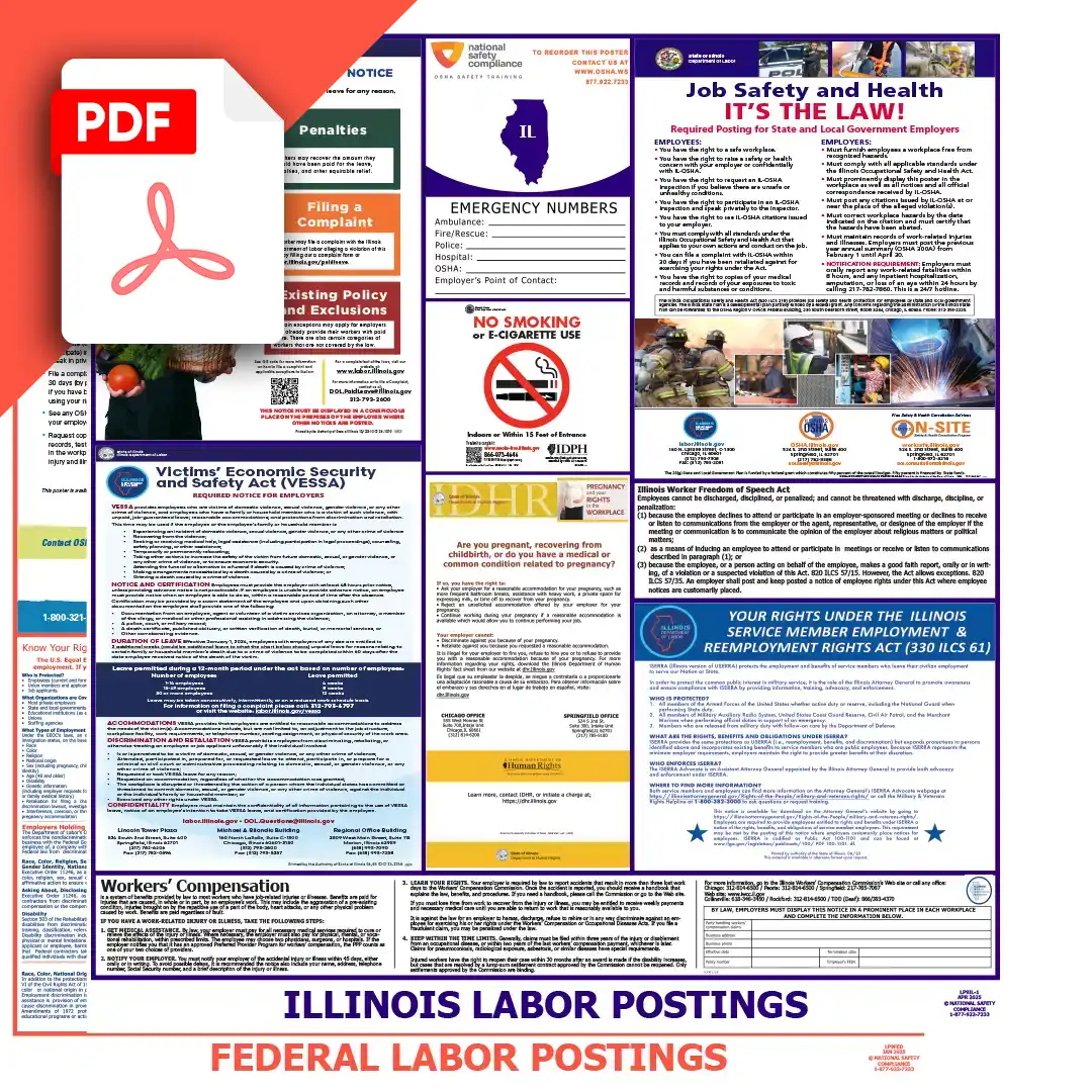 Illinois & Federal Labor Law Poster PDF Download