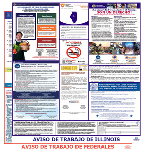 Illinois & Federal Labor Law Poster Spanish