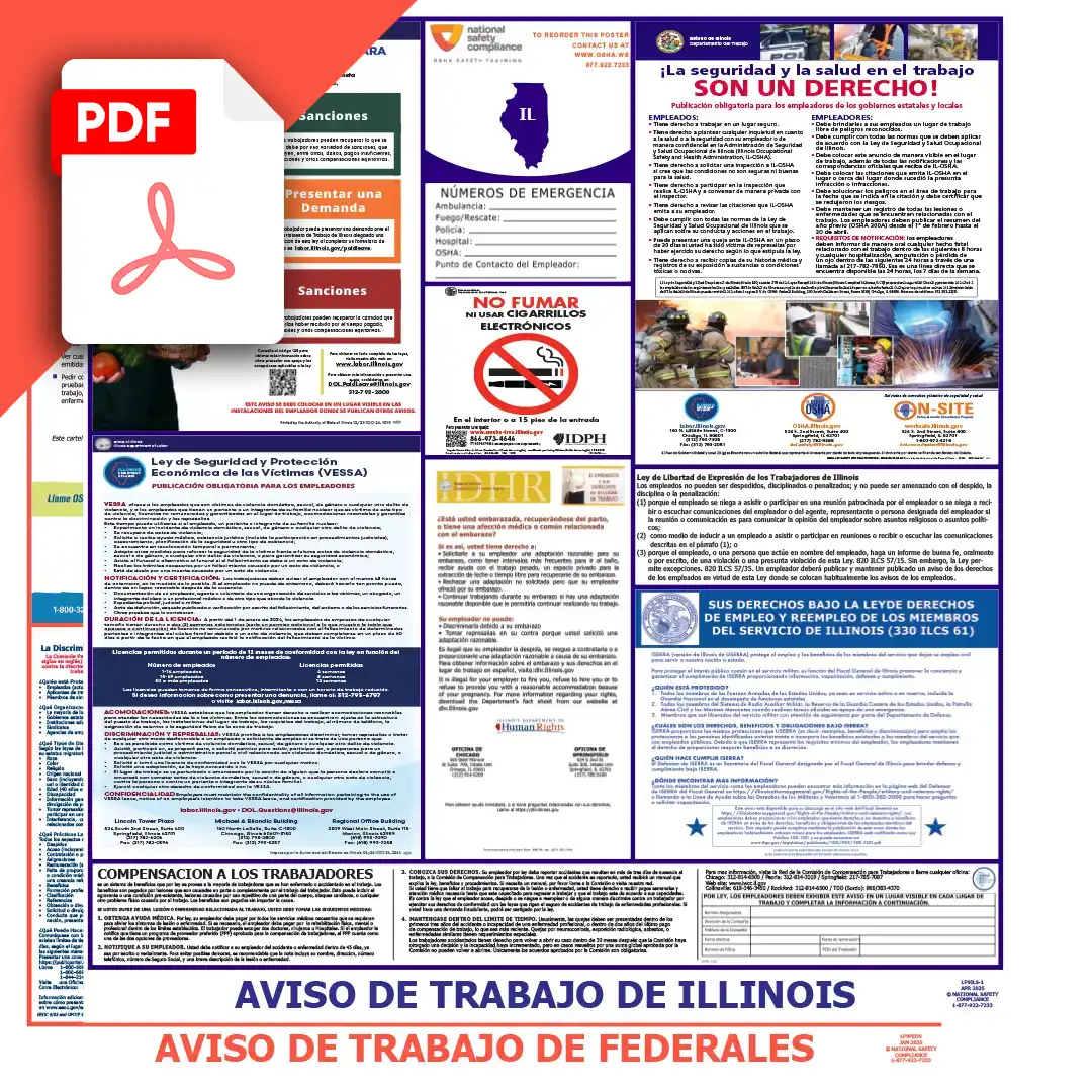 Illinois & Federal Spanish Labor Law Posters