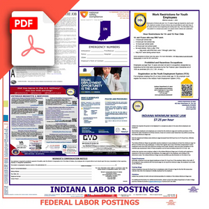 Indiana & Federal Labor Law Posters PDF Downloads