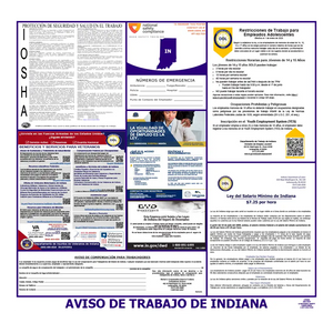 Indiana Labor Law Poster Spanish