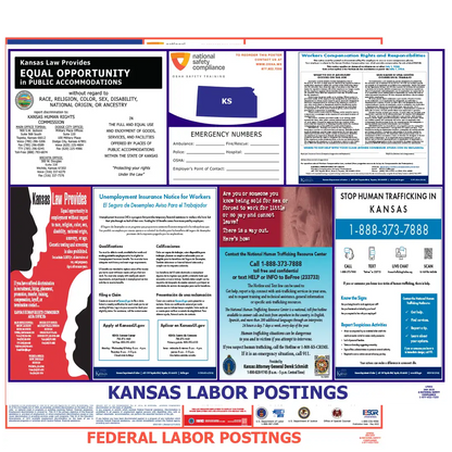 Kansas & Federal Labor Law Poster English