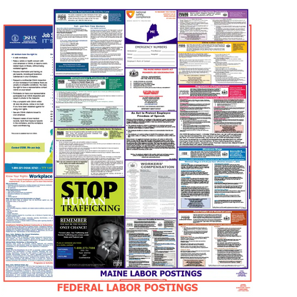Maine & Federal Labor Law Poster English