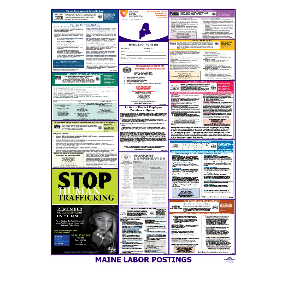 Main Labor Law Poster English