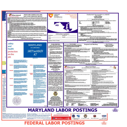 Maryland & Federal Labor Law Poster English
