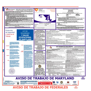 Maryland & Federal Labor Law Poster Spanish