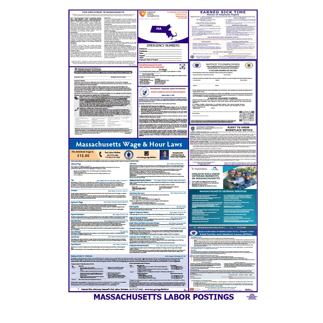 Massachusetts Labor Law Poster