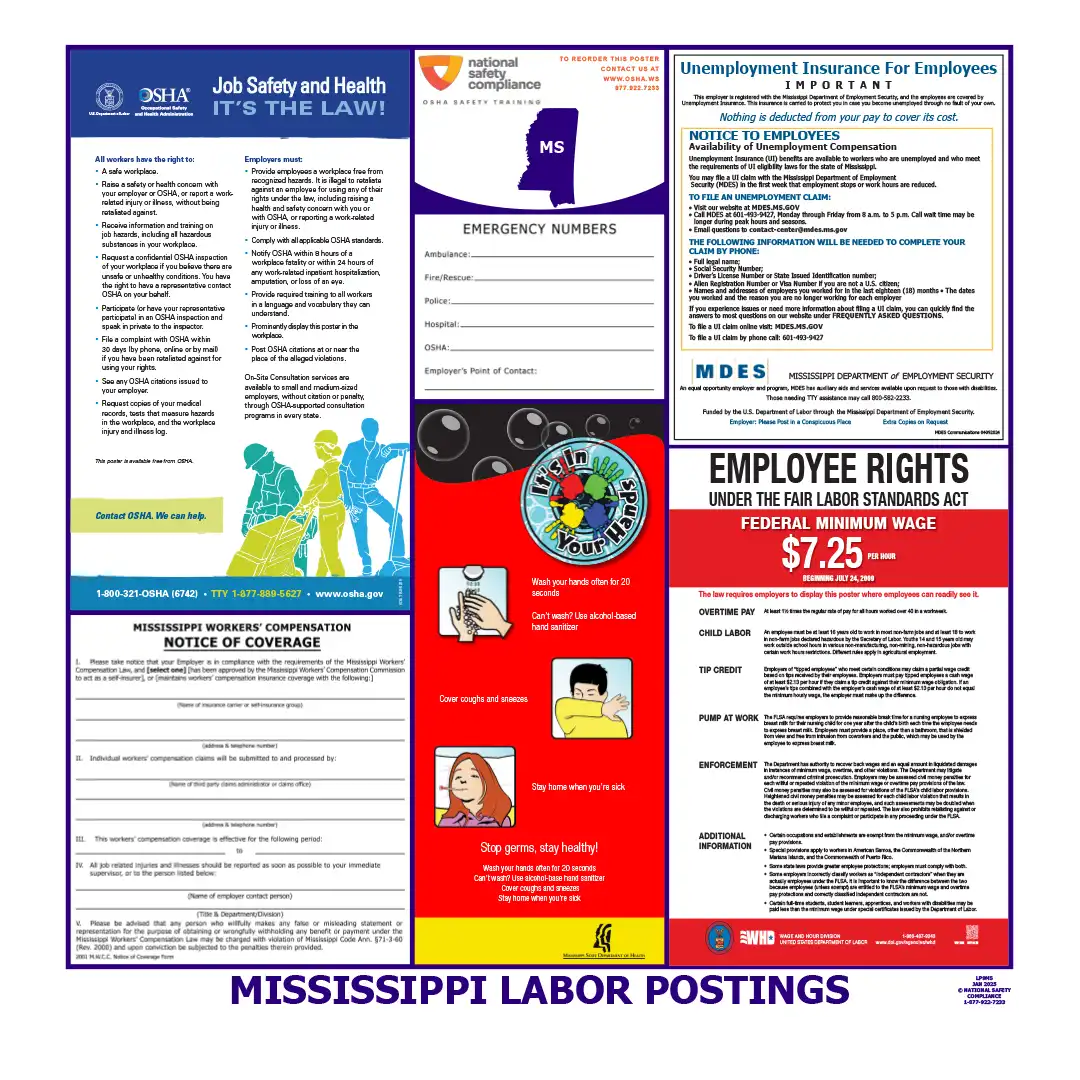 Mississippi Labor Law Poster