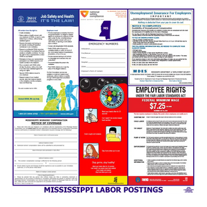 Mississippi Labor Law Poster English
