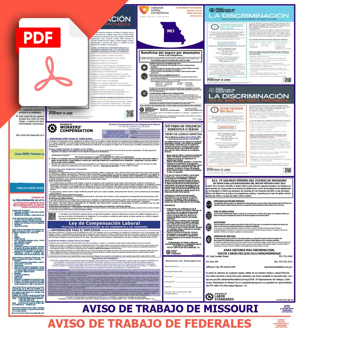 Missouri & Federal Spanish Labor Law Posters PDF Download