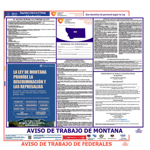 Montana & Federal Labor Law Posters Spanish