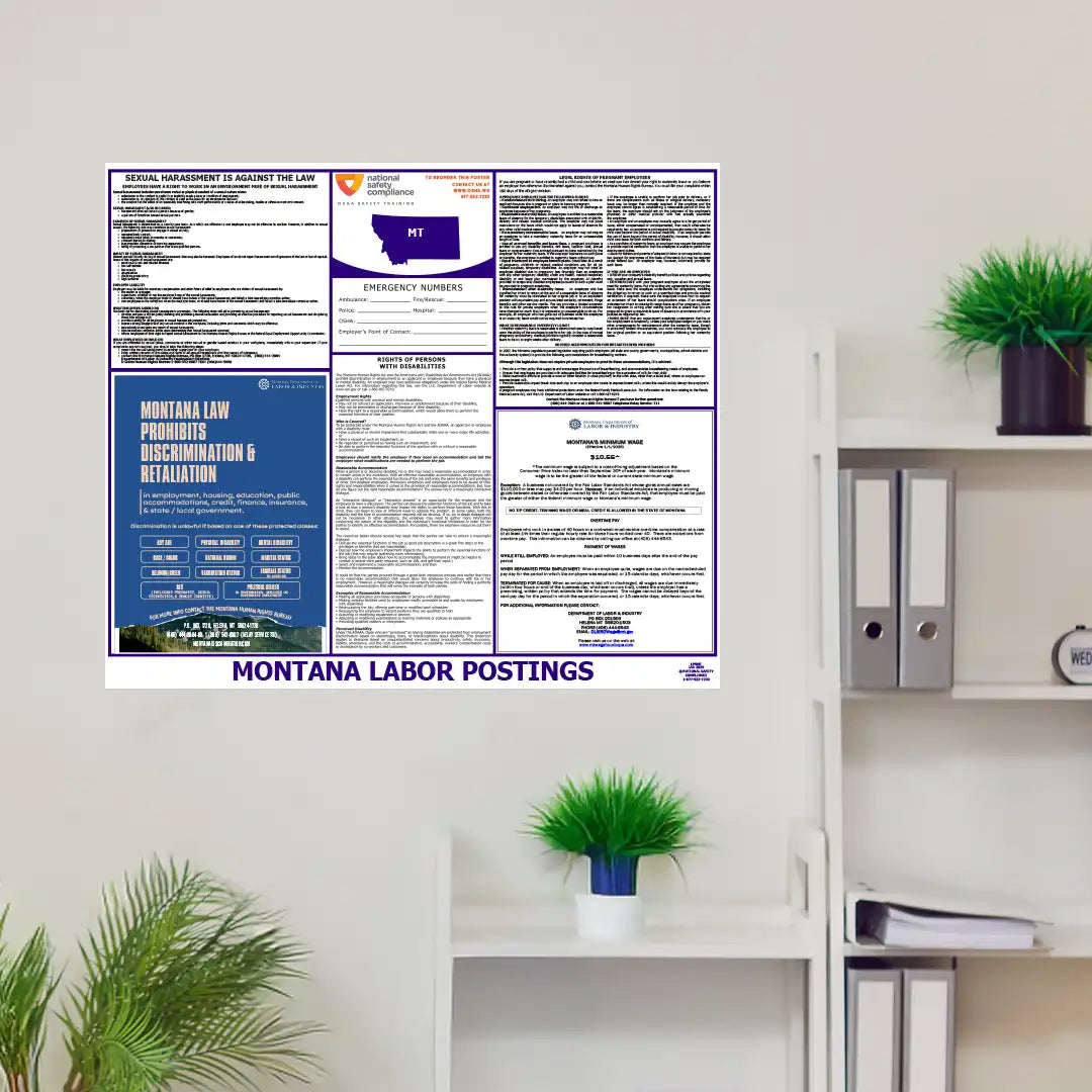 Montana Labor Law Poster in room