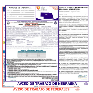 Nebraska & Federal Labor Law Posters Spanish
