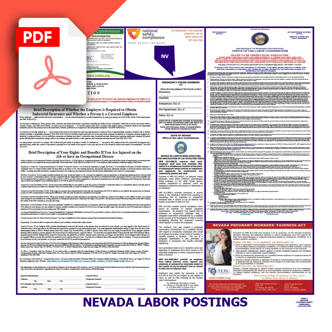 Nevada Labor Law Poster PDF Download