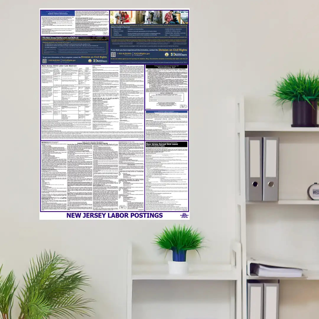 New Jersey Labor Law Poster in room