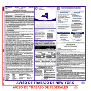 New York & Federal Labor Law Posters Spanish
