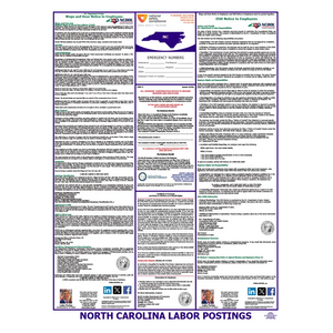 North Carolina Labor Law Poster English
