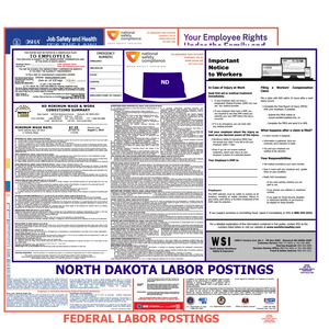 North Dakota & Federal Labor Law Posters English