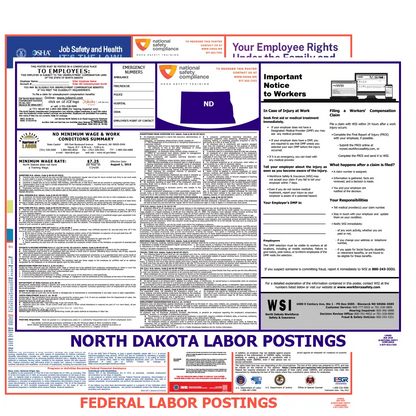 North Dakota & Federal Labor Law Posters English