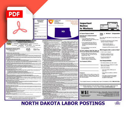 North Dakota Labor Law Poster PDF Download