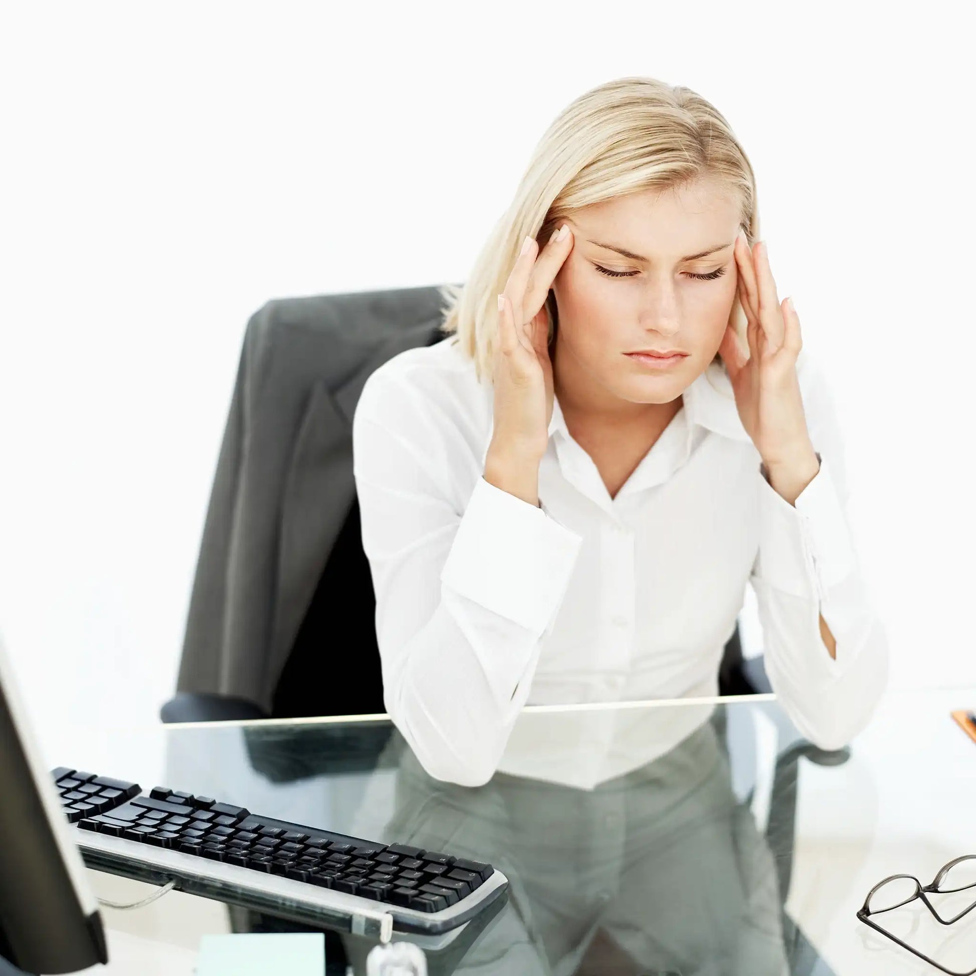Office Safety Streaming Woman with Headache