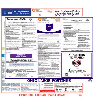 Ohio & Federal Labor Law Posters English