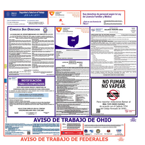 Ohio & Federal Labor Law Posters Spanish