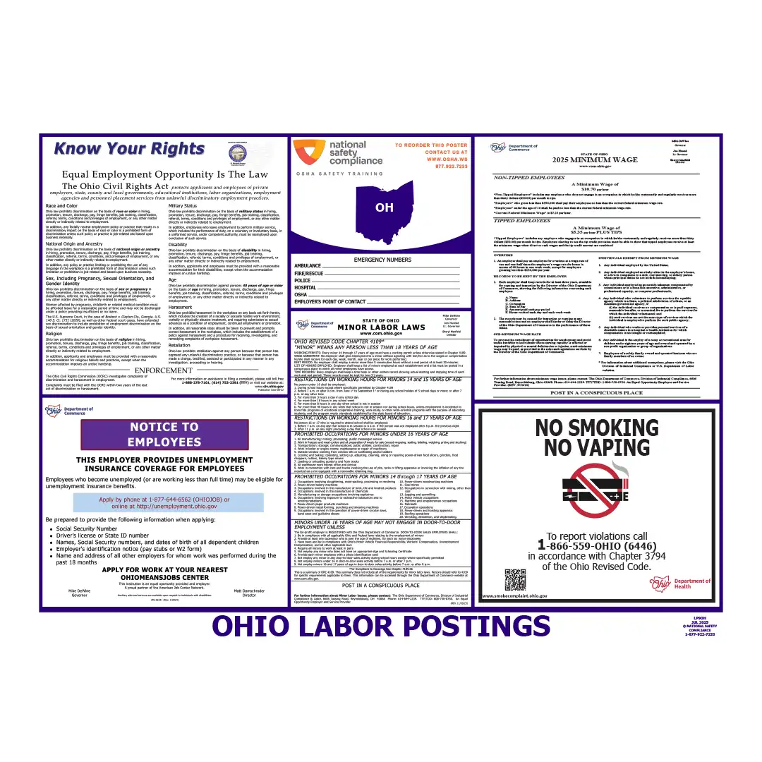 Ohio Labor Law Poster English