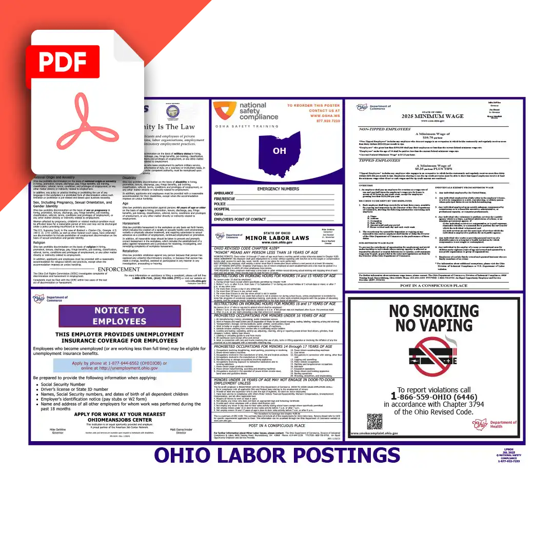 Ohio Labor Law Poster PDF Download