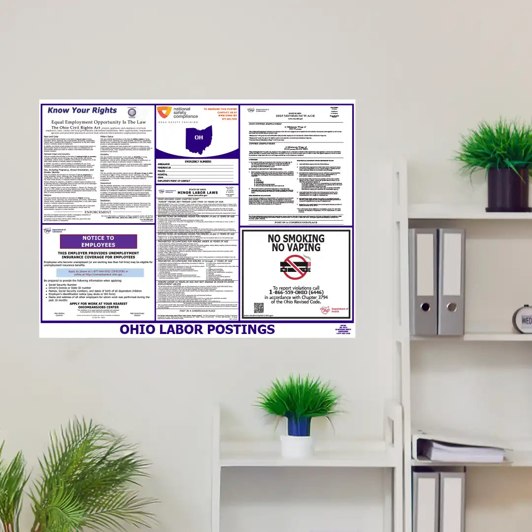 Ohio Labor Law Poster in room