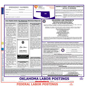 Oklahoma & Federal Labor Law Posters English