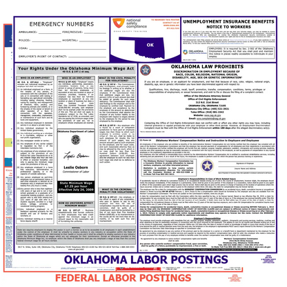Oklahoma & Federal Labor Law Posters English