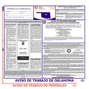Oklahoma & Federal Labor Law Posters Spanish