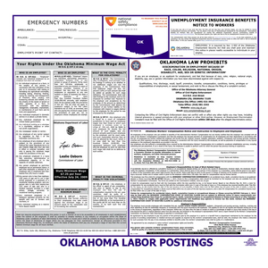 Oklahoma Labor Law Poster English