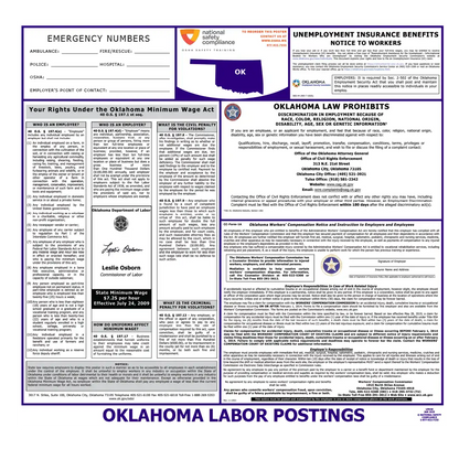 Oklahoma Labor Law Poster English