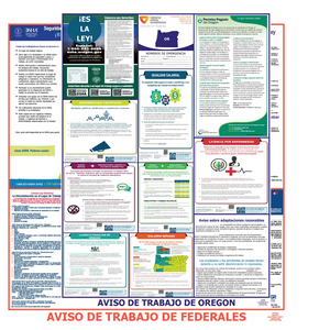 Oregon & Federal Labor Law Posters Spanish