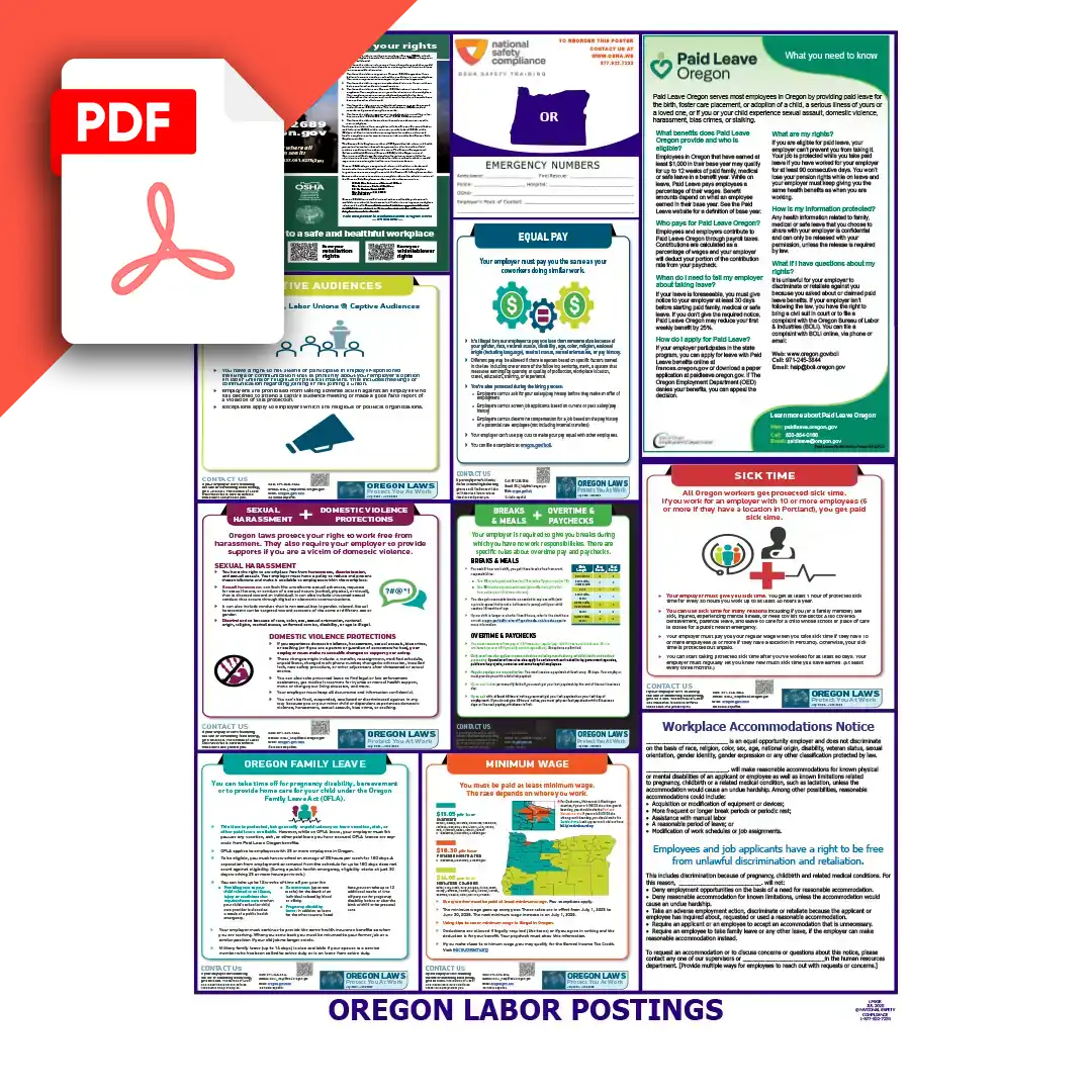 Oregon Labor Law Poster PDF Download