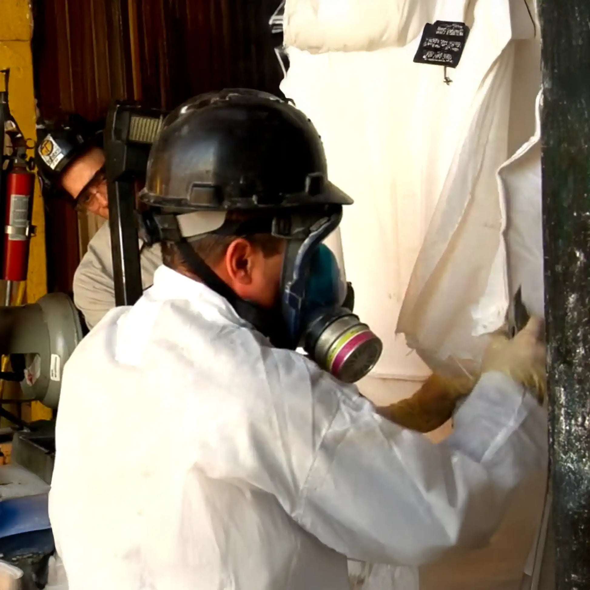 Respirable Crystalline Silica Streaming Man with Respirator