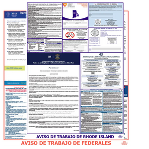 Rhode Island & Federal Labor Law Posters Spanish