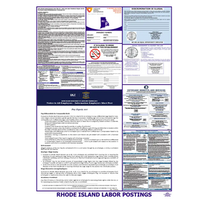 Rhode Island Labor Law Poster English