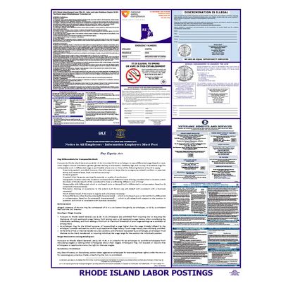 Rhode Island Labor Law Poster English