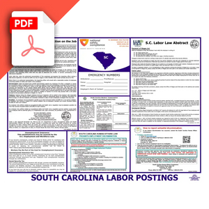 South Carolina Labor Law Poster PDF Download