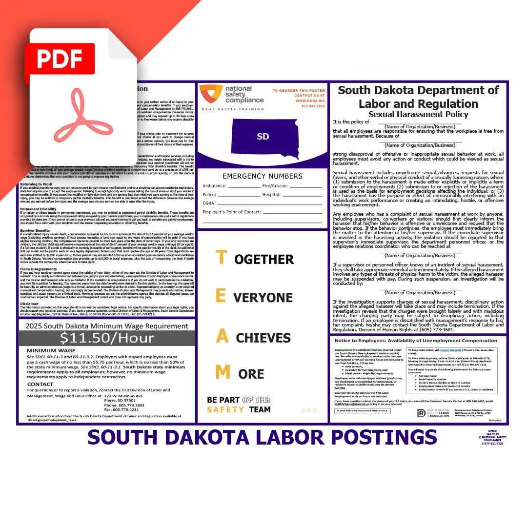 South Dakota Labor Law Poster PDF Download