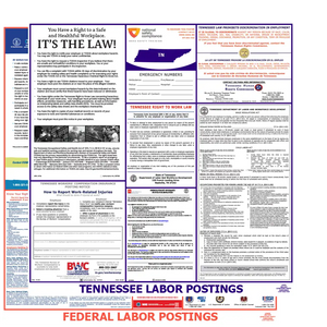 Tennessee & Federal Labor Law Poster English