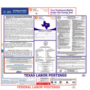 Texas & Federal Labor Law Posters English